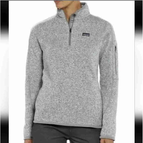 Patagonia Better Sweater 1/4 Zip Fleece Birch white  Fleece Gray Womens Sz Small - Picture 1 of 8